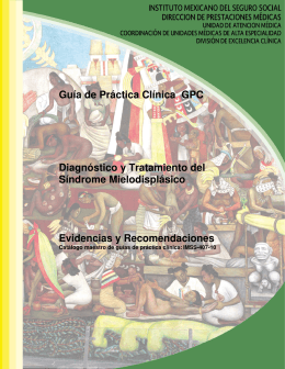 Guía de Práctica Clínica GPC Diagnóstico y Tratamiento del