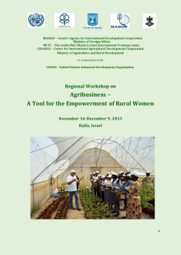 Agribusiness – A Tool for the Empowerment of Rural Women