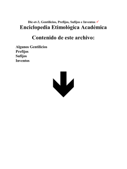 Enciclopedia Etimológica Académica Contenido de