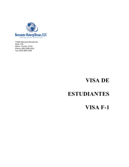 VISA DE ESTUDIANTES VISA F-1
