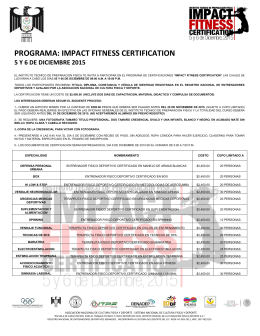 programa: impact fitness certification