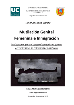 Mutilación Genital Femenina e Inmigración