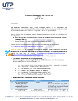 Instructivo Informe de Gestión Contractual UTP 2015