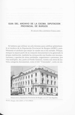 guia del archivo de la excma. diputacion provincial de burgos