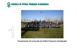 Presentación de la Escuela de Fútbol Femenino Alcobendas