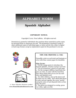 ALPHABET WORM - Home Education Resources