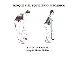 TORQUE Y EL EQUILIBRIO MECANICO