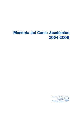Memoria 2004/2005 - Universidad Pública de Navarra