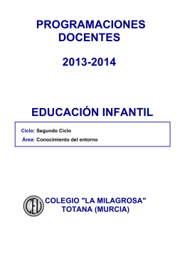 PROGRAMACIONES DOCENTES EDUCACIÓN INFANTIL 2013-2014