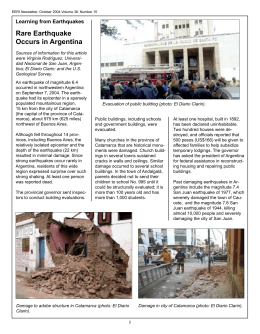 Rare Earthquake Occurs in Argentina