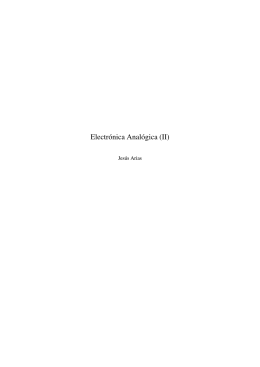 Electrónica Analógica (II) - Departamento de Electricidad y Electrónica