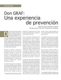 Don Graf: una experiencia de prevención