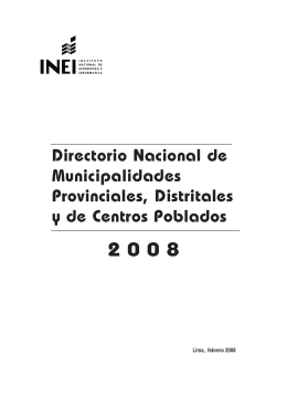 Directorio Nacional de Municipalidades Provinciales