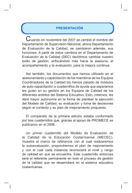 Cuadernillo el MECEC. Edición 2014