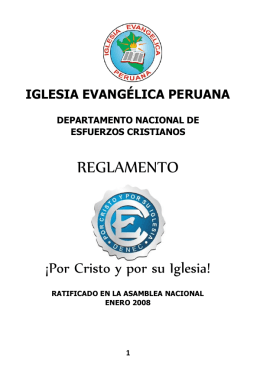 REGLAMENTO - Iglesia Evangélica Peruana