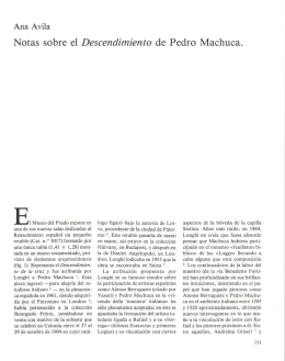 Notas sobre el Descendimiento de Pedro Machuca.