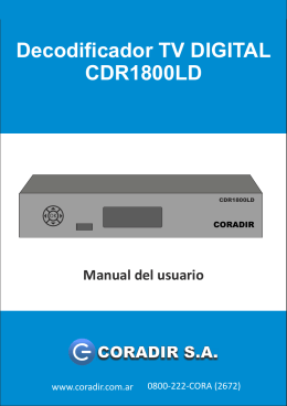 Decodificador TV DIGITAL CDR1800LD