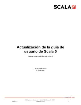 Scala 5 User`s Guide Update