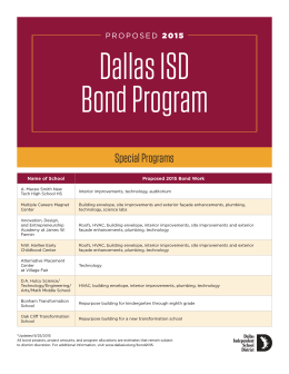 Special Programs - Dallas Independent School District