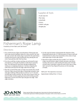 Fisherman`s Rope Lamp - Jo