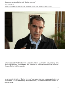 Componen corrido a Gabino Cué: “Gabino Contreras”