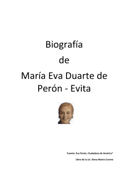 Biografía de María Eva Duarte de Perón - Evita