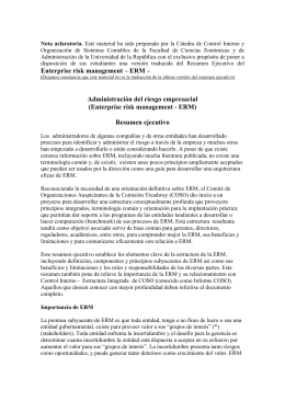 Documento ERM - Facultad de Ciencias Económicas y de
