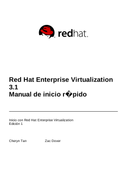 Red Hat Enterprise Virtualization 3.1 Manual de inicio rápido