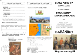 STAGE ABRIL `07 PERCUSION Y DANZA AFRICANA