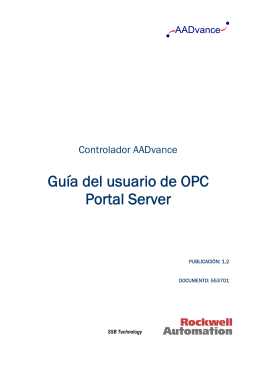 Guía del usuario de OPC Portal Server