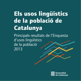 Enquesta d`usos lingüístics de la població 2013