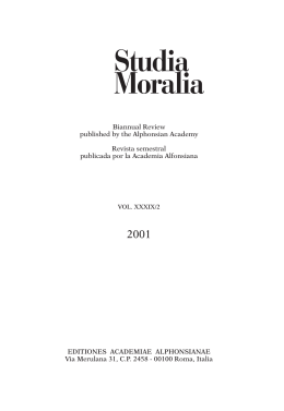Vol. XXXIX / 2 - Studia Moralia