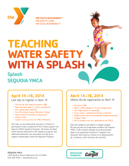 Splash SEQUOIA YMCA TEACHING WATER SAFETY WITH A