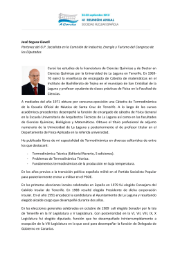 José Segura Clavell Portavoz del G.P. Socialista en la Comisión de