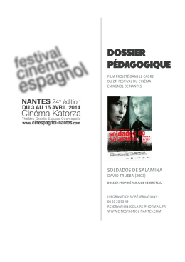 Dossier péDagogique - Festival du Cinéma Espagnol de Nantes