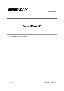 Serie MDW-160 - Adam Equipment