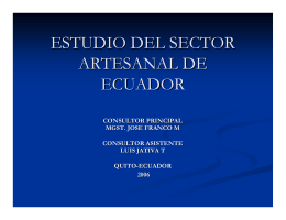 ESTUDIO DEL SECTOR ARTESANAL DE ECUADOR