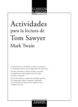 Actividades Tom Sawyer - Anaya Infantil y Juvenil