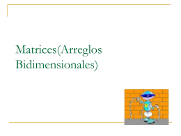 Matrices(Arreglos Bidimensionales)