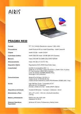 PRAGMA N930 - Airis Support
