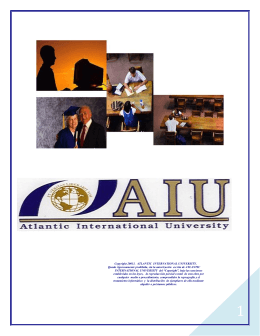 Manual del Programa de Doctorado - Atlantic International University