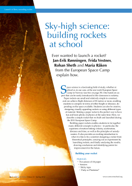 Sky-high science: building rockets at school