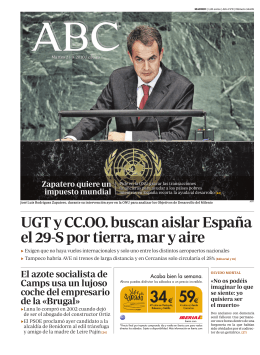 UGT y CC.OO. buscan aislar España el 29-S por tierra
