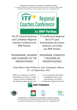 7th ITF Central American and Caribbean Regional Coaches