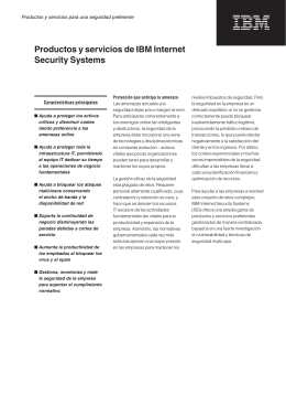 Productos y servicios de IBM Internet Security Systems