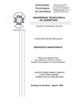respuesta radiofónica - Universidad Tecnológica de Querétaro