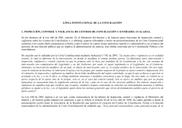 línea institucional de la conciliación 1. inspección, control y