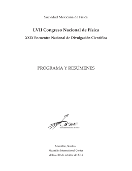 LVII Congreso Nacional de Física - Instituto Avanzado de Cosmología