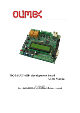 PIC-MAXI-WEB development board Users Manual