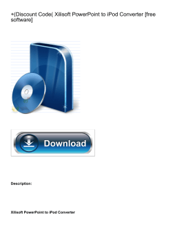 +(Discount Code( Xilisoft PowerPoint to iPod Converter [free software]